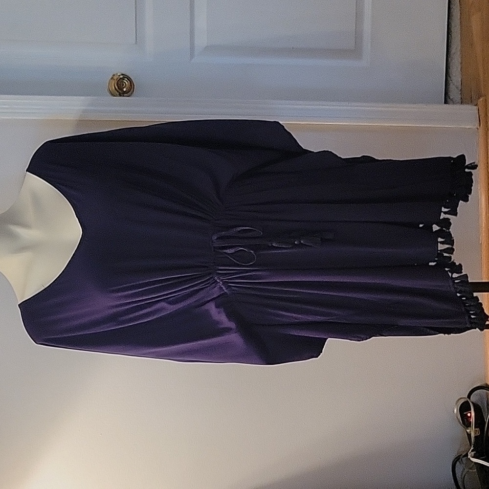 Cacique Size 22-24 Resort Top/ Swim Tunic Navy Blue - See Styling Tips!